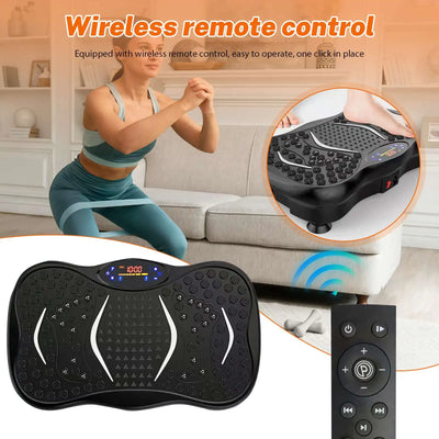 Vibration Plate Machine, 99 Speed Levels & Bluetooth Speaker,with Resistance Bands Body Training Fat Burning Weight Loss&Shaping